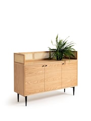 La Redoute Intérieurs Oak Noya & Rattan Cane Sideboard - Image 2 of 5