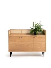 La Redoute Intérieurs Oak Noya & Rattan Cane Sideboard - Image 3 of 5