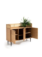 La Redoute Intérieurs Oak Noya & Rattan Cane Sideboard - Image 4 of 5