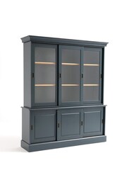 La Redoute Intérieurs Charcoal Poiret Solid Pine 6-Door Cabinet - Image 2 of 5