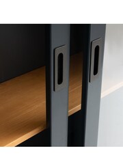 La Redoute Intérieurs Charcoal Poiret Solid Pine 6-Door Cabinet - Image 4 of 5
