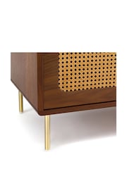 La Redoute Intérieurs Walnut Redpop Walnut and Cane Vinyl Cabinet - Image 4 of 5