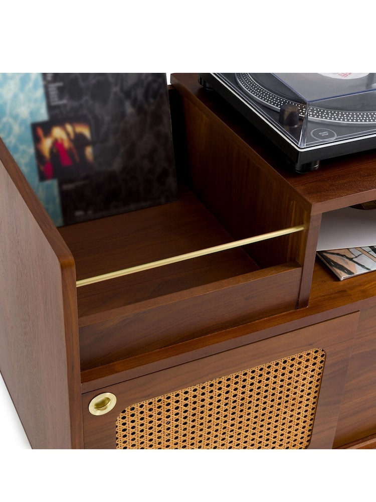 La Redoute Intérieurs Walnut Redpop Walnut and Cane Vinyl Cabinet - Image 5 of 5
