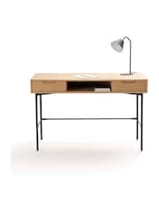 La Redoute Intérieurs Oak Noyeto Wood & Metal Desk - Image 1 of 4