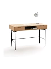 La Redoute Intérieurs Oak Noyeto Wood & Metal Desk - Image 2 of 4