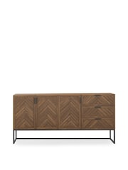 La Redoute Intérieurs Wax Pine Nottingham 3Cupboard 3Drawer Parquet Sideboard - Image 1 of 5