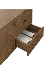 La Redoute Intérieurs Wax Pine Nottingham 3Cupboard 3Drawer Parquet Sideboard - Image 4 of 5