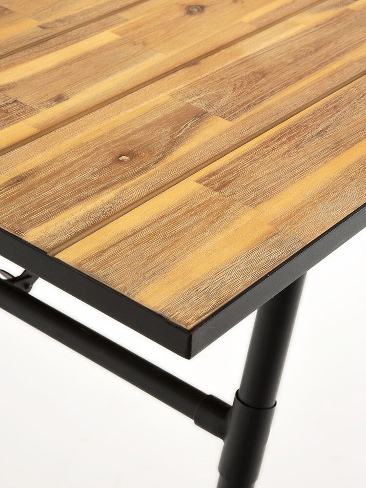 La Redoute Intérieurs Wood Black Sohan Folding Garden Table - Image 4 of 4