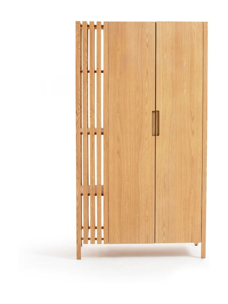 La Redoute Intérieurs Natural Theonie Ash Veneered Double Wardrobe - Image 1 of 5