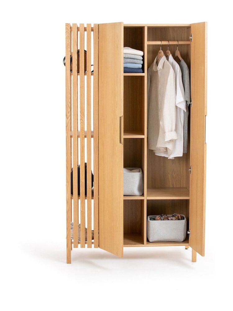 La Redoute Intérieurs Natural Theonie Ash Veneered Double Wardrobe - Image 2 of 5