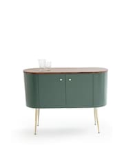 La Redoute Intérieurs Green Walnut Topim Bar Sideboard - Image 1 of 4