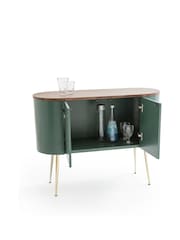 La Redoute Intérieurs Green Walnut Topim Bar Sideboard - Image 2 of 4