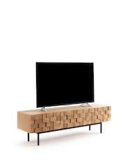 La Redoute Intérieurs Oak Madria 3-Door Oak Veneered TV Cabinet - Image 2 of 5