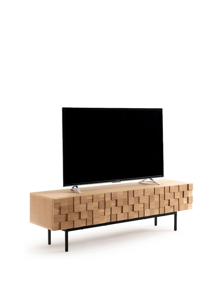 La Redoute Intérieurs Oak Madria 3-Door Oak Veneered TV Cabinet - Image 2 of 5
