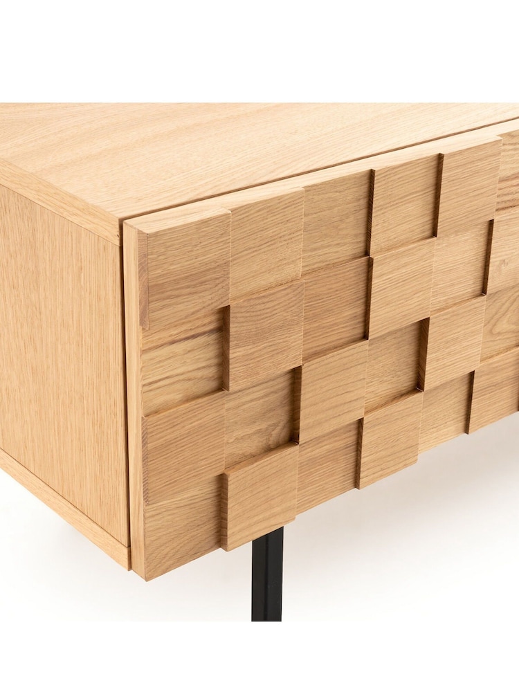 La Redoute Intérieurs Oak Madria 3-Door Oak Veneered TV Cabinet - Image 5 of 5