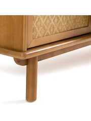 La Redoute Intérieurs Polished Pine Orient Pine And Cane Sideboard - Image 5 of 5