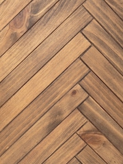 La Redoute Intérieurs Wax Pine Nottingham Herringbone Parquet 2Door Solid Pine Wardrobe - Image 5 of 5