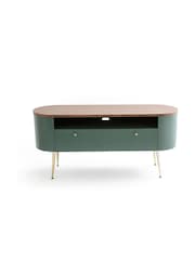 La Redoute Intérieurs GreenWalnut Topim Vintage Lacquered TV Unit - Image 1 of 4
