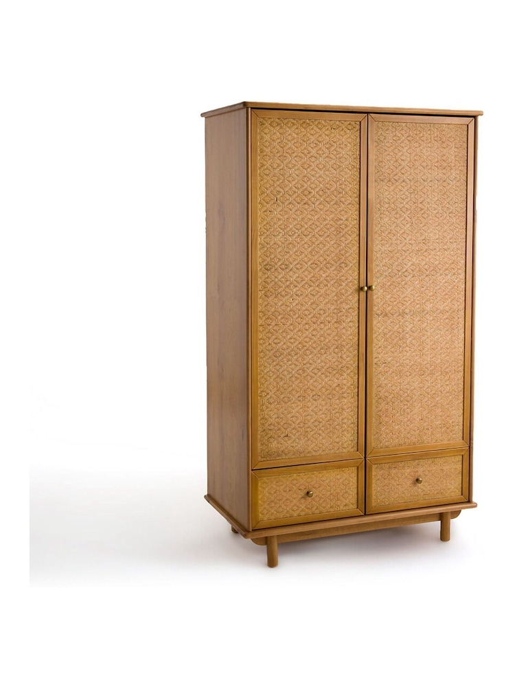 La Redoute Intérieurs Dark Wood Orient Solid Pine Wardrobe - Image 2 of 5