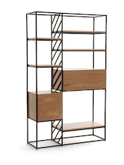 La Redoute Intérieurs Oak Vaulty & Metal Wire Shelving Unit - Image 2 of 5