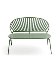 La Redoute Intérieurs Khaki Solale Metal Garden Bench - Image 1 of 4