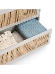 La Redoute Intérieurs Grey Natural Paola Pine & Rattan Chest of 3 Drawers - Image 5 of 5