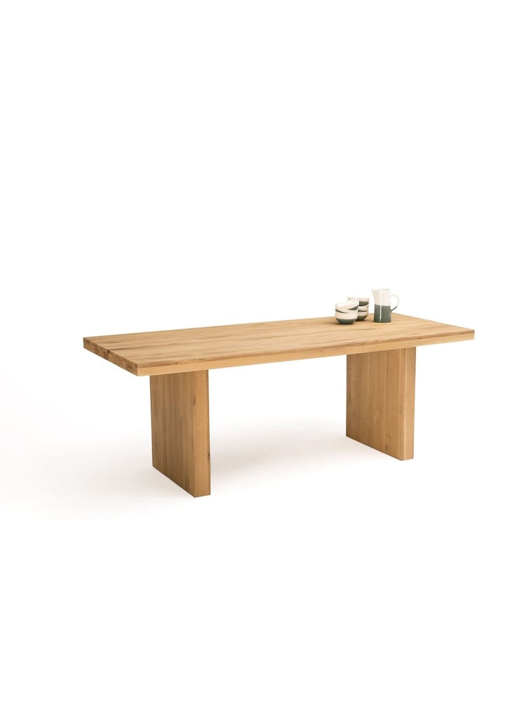 La Redoute Intérieurs Oak Vova Solid Oak 6 to 8 Seater Dining Table - Image 2 of 4