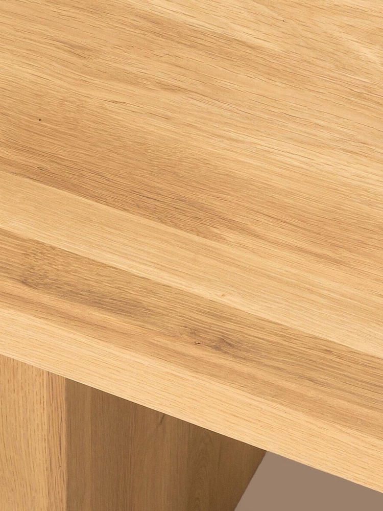 La Redoute Intérieurs Oak Vova Solid Oak 6 to 8 Seater Dining Table - Image 4 of 4