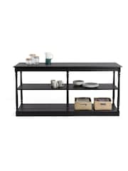 La Redoute Intérieurs Black Reipard 180cm Oak Veneer Draper Console Table - Image 1 of 5