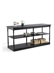 La Redoute Intérieurs Black Reipard 180cm Oak Veneer Draper Console Table - Image 2 of 5