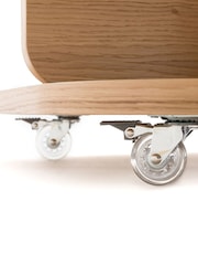 La Redoute Intérieurs Natural Riteni Oak Veneer Trolley Coffee Table - Image 4 of 5