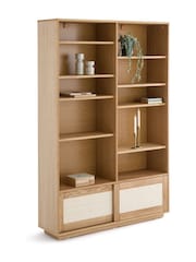 La Redoute Intérieurs Oak Palano Veneer & Cane Bookcase Module - Image 3 of 5