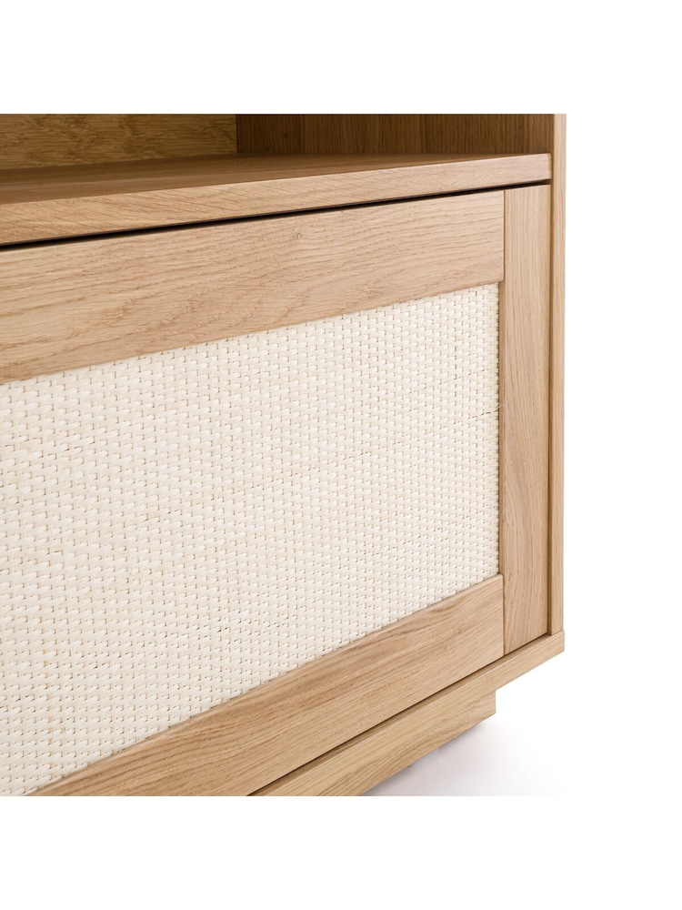 La Redoute Intérieurs Oak Palano Veneer & Cane Bookcase Module - Image 5 of 5