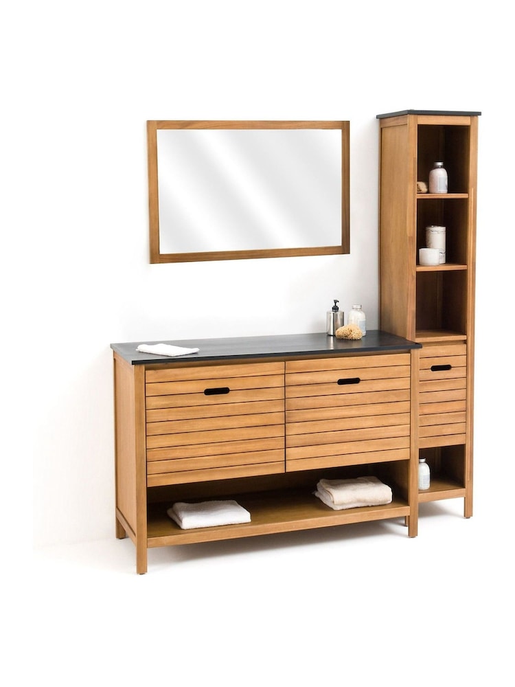 La Redoute Intérieurs Acacia Saturne Acacia Bathroom Vanity Unit 120cm - Image 4 of 4