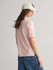 GANT Pink Slim-Fit Polo Shirt - Image 2 of 4