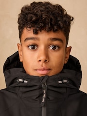 Black Waterproof Inner Wadded Coat (3-16yrs) - Image 3 of 12