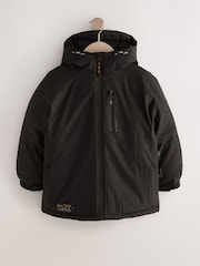 Black Waterproof Inner Wadded Coat (3-16yrs) - Image 6 of 12
