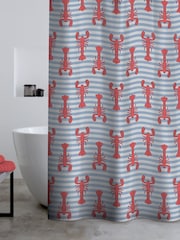 Catherine Lansfield Red Lobster Shower Curtain Panel - Image 2 of 2
