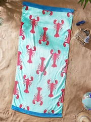 Catherine Lansfield Red Lobster Cotton Beach Towel - Image 1 of 2