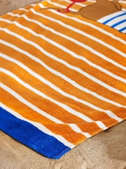 Catherine Lansfield Orange Hot Dog Cotton Beach Towel - Image 2 of 2