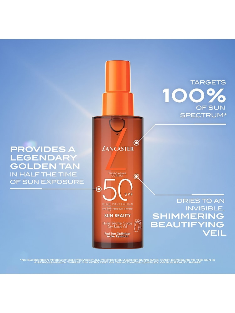 Lancaster Sun Beauty SPF 50 Body Dry Oil 150ml - Image 2 of 6