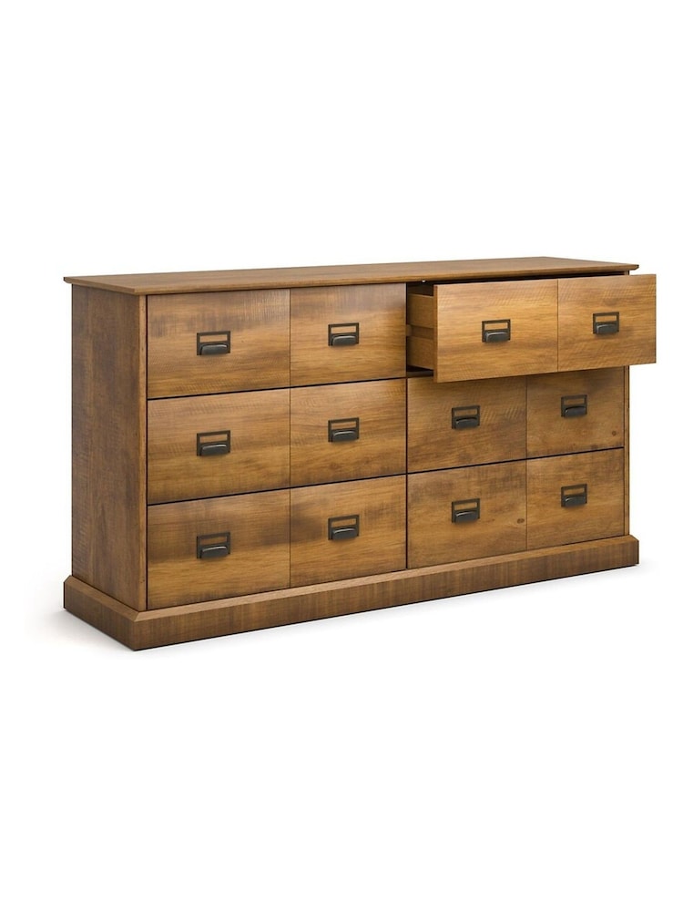 La Redoute Intérieurs Dark Oak Wood Lindley Solid Pine Chest of 6 Drawers - Image 2 of 5