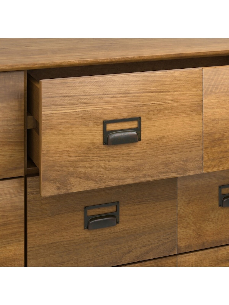 La Redoute Intérieurs Dark Oak Wood Lindley Solid Pine Chest of 6 Drawers - Image 5 of 5