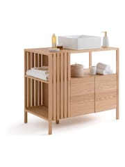 La Redoute Intérieurs Natural Theonie L93cm Wooden Sink Vanity Unit - Image 3 of 5