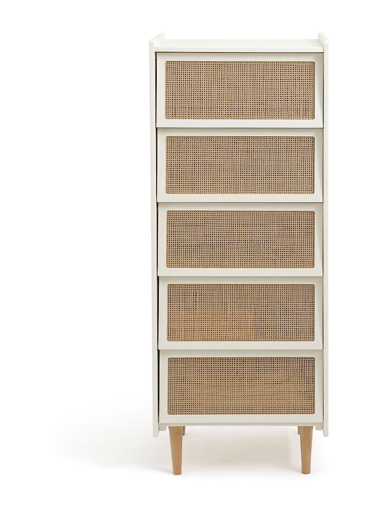 La Redoute Intérieurs Egg Shell Taga Dresser with 5 Cane Drawers - Image 1 of 5