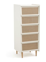 La Redoute Intérieurs Egg Shell Taga Dresser with 5 Cane Drawers - Image 3 of 5