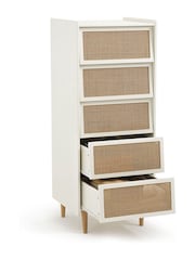 La Redoute Intérieurs Egg Shell Taga Dresser with 5 Cane Drawers - Image 4 of 5