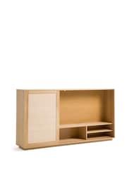 La Redoute Intérieurs Oak Palano Veneer & Canework TV Unit - Image 1 of 5