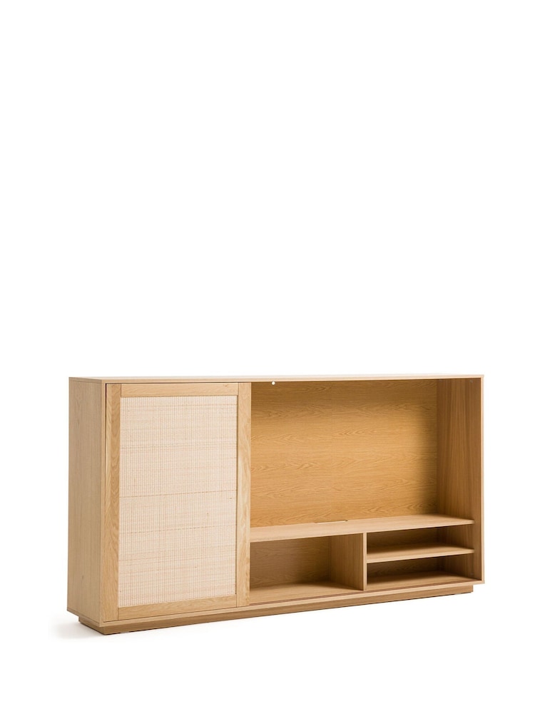 La Redoute Intérieurs Oak Palano Veneer & Canework TV Unit - Image 1 of 5
