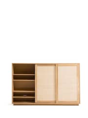 La Redoute Intérieurs Oak Palano Veneer & Canework TV Unit - Image 2 of 5